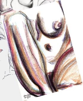 Pastel Drawing by David Hinkle Southard